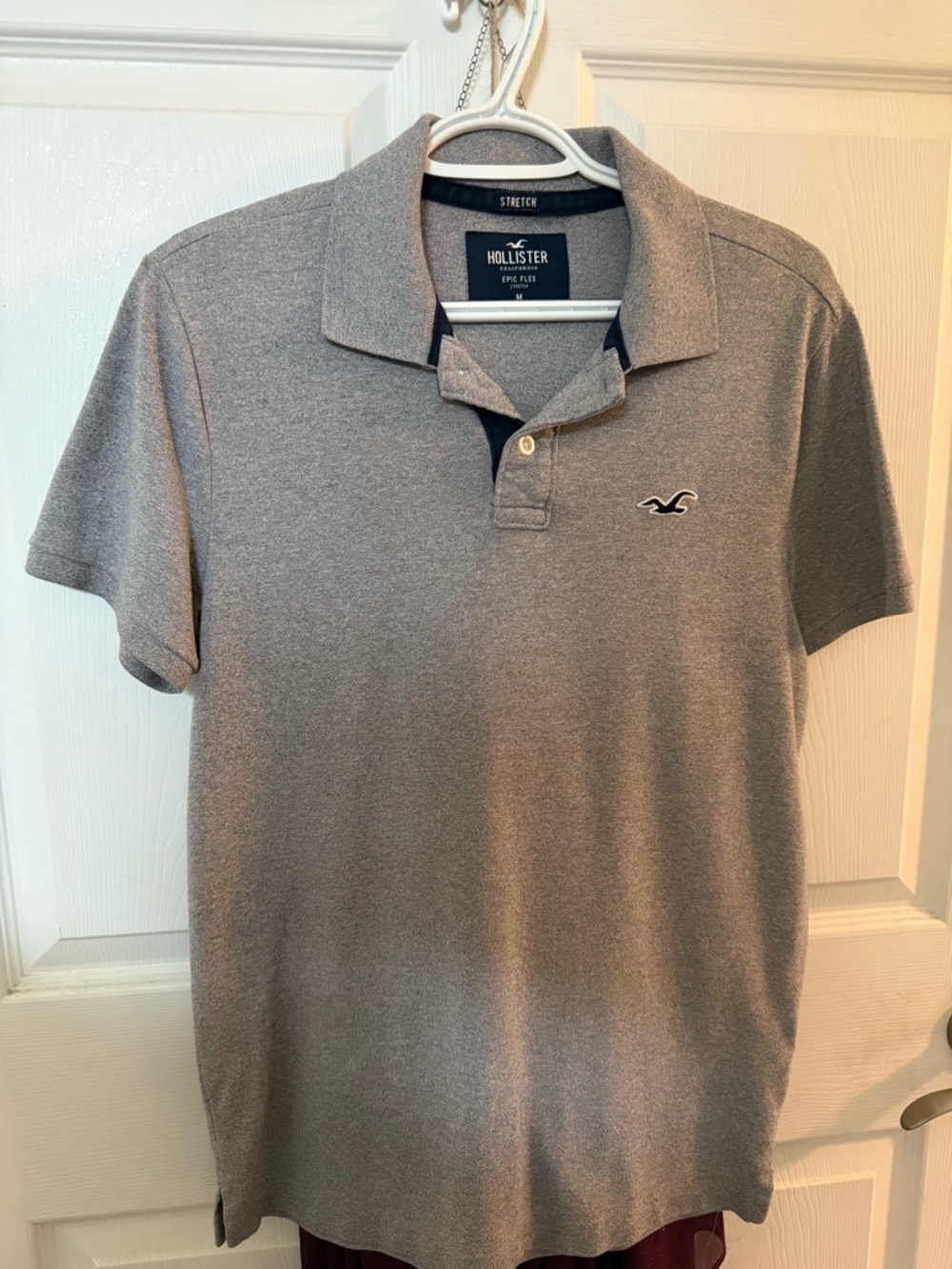 Hollister Men’s Gray Short-Sleeve Polo